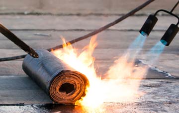 Old Lindley asphalt flat roofing repairs